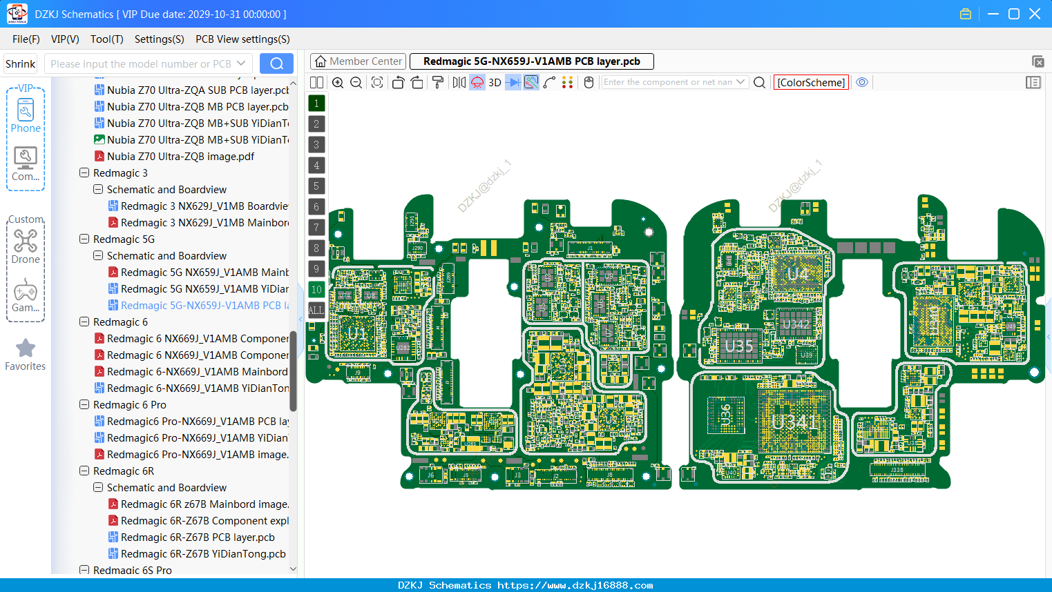 Nubia Redmagic 5G-NX659J-V1AMB PCB Layer